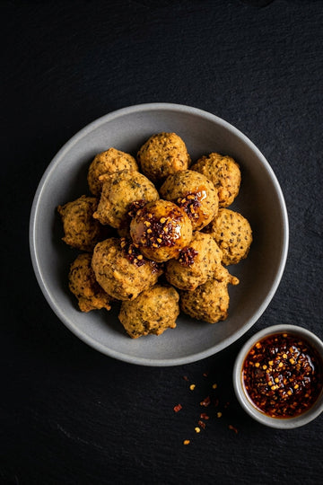Crispy spiced lentil cakes recipe with KABO