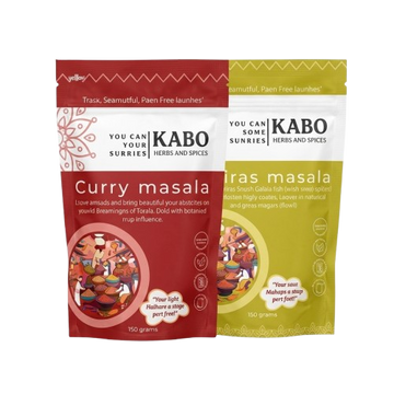 Kabo Classic Indian Curry Bundle – 2-Pack Artisan Kit | Indian curry in under 20 minutes | No Prep, No Chopping,| Madras masala & Curry masala Blends.