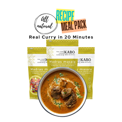KABO Madras Curry Masala 100g – Authentic South Indian Blend – Ready in 20 Minutes