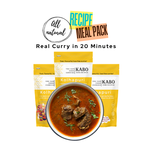 KABO Kolhapuri Masala 100g – Fiery Southwest Indian Curry Blend – Ready in 20 Minutes