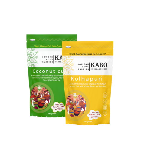 KABO 2-Pack The Two Extremes: Coconut Curry and Kolhapuri Masala