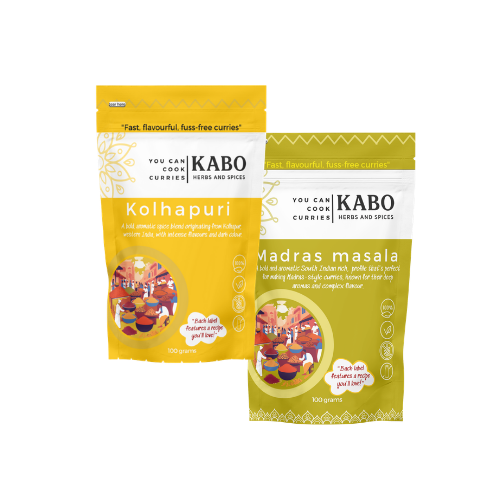 KABO 2-Pack Heat Lovers: Madras Masala and Kolhapuri Masala