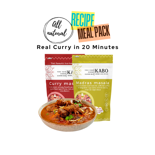 Kabo Classic Indian Curry Bundle – Madras & Curry Masala – Ready in 20 Minutes