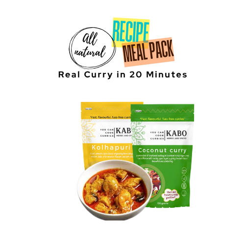 Kabo Classic Indian Curry Bundle – Kolhapuri & Coconut – Ready in 20 Minutes